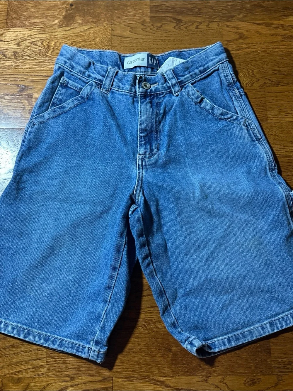 2003 Vintage Gap Kids Boys Carpenter Shorts  Jean Denim Size 10 Regular
